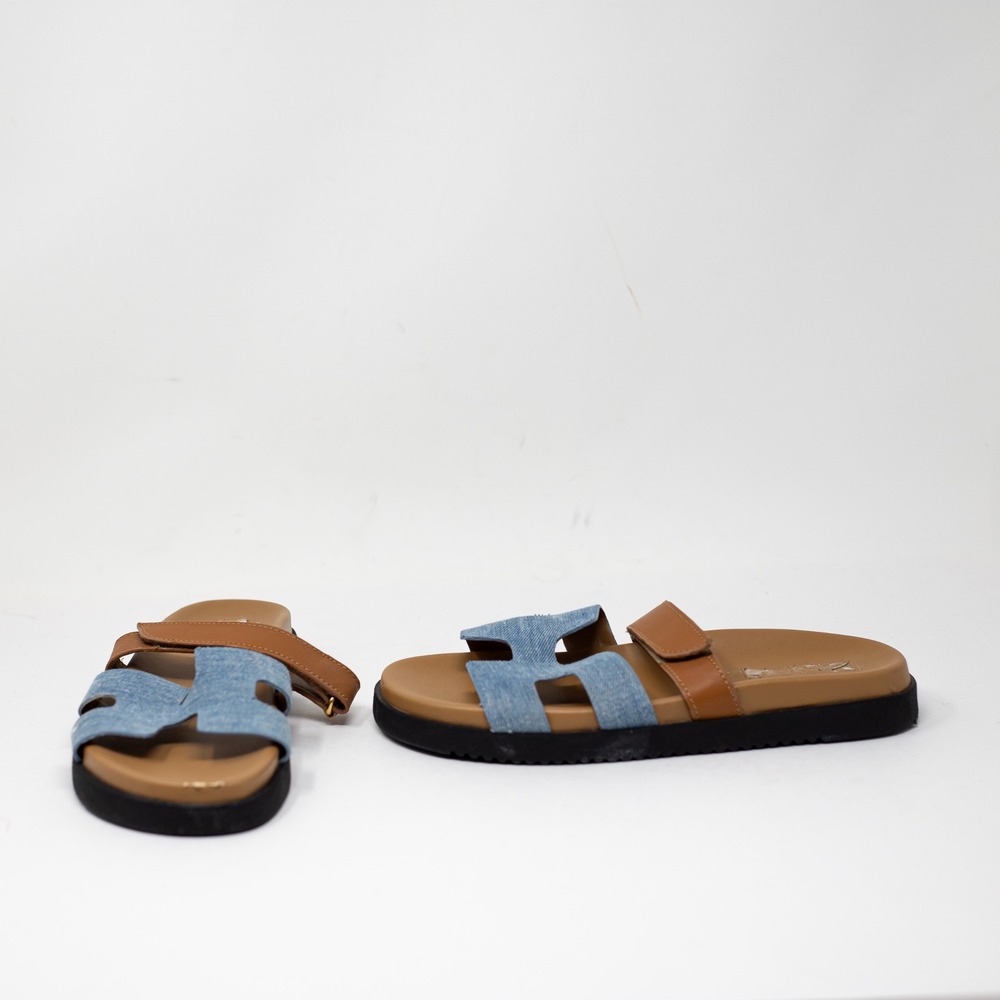 NEW Steve Madden Mayven Leather Slip On Flats Open Toe Sandals Shoes 8.5